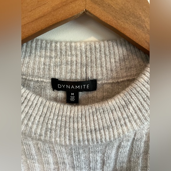 Grey ribbed sweater - Picture 3 of 3